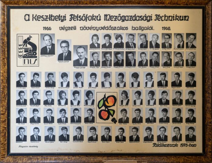 1968-ban végzett Keszthelyi Növényvédelmi Technikum növényvédő hallgatói