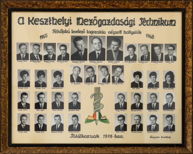 1968-ban végzett Keszthelyi Növényvédelmi Technikum levelező hallgatói