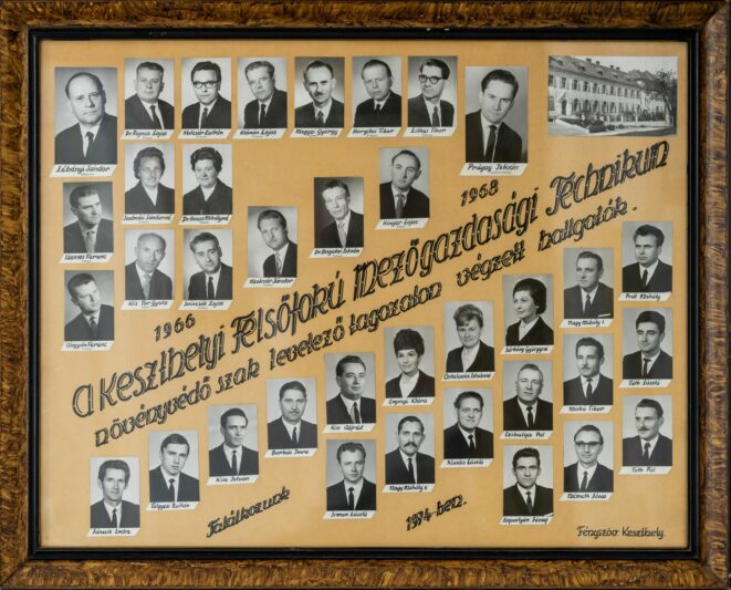 1968-ban végzett Keszthelyi Növényvédelmi Technikum növényvédő levelező hallgatói